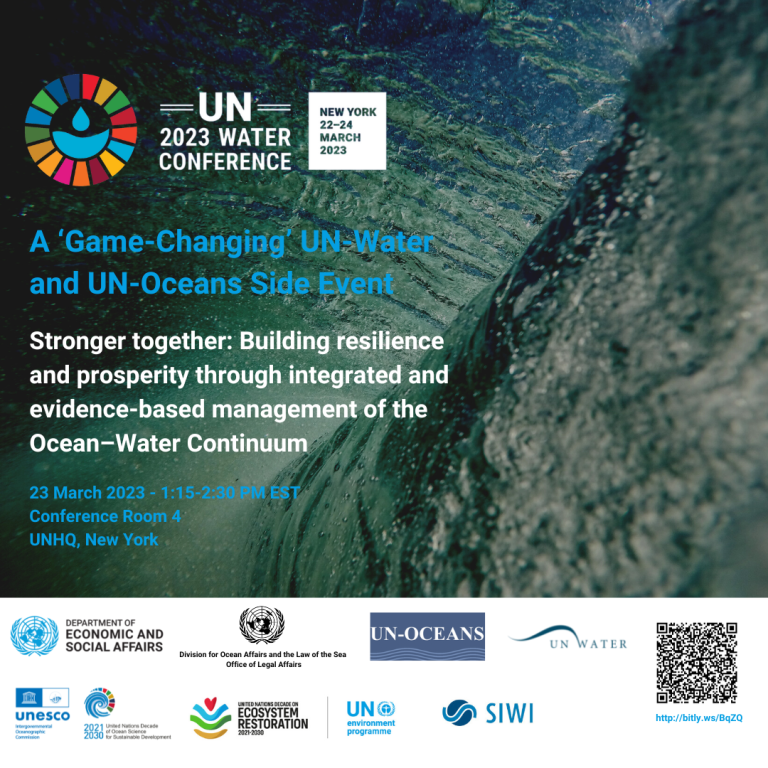 UN Water Conference Side Event Stronger together Building resilience